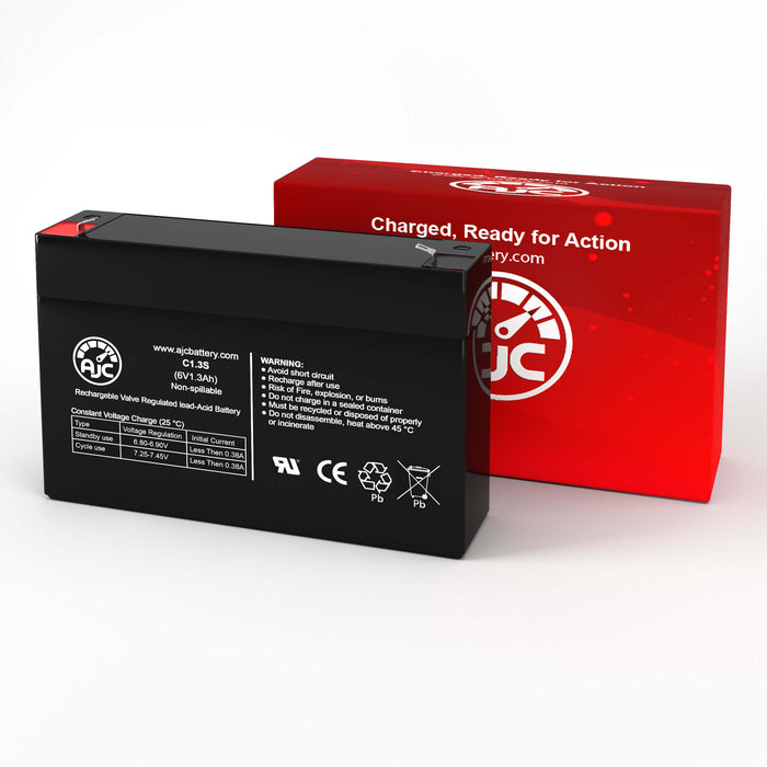 Batterymart SLA-6V1-2 6V 1.3Ah Sealed Lead Acid Replacement Battery-2