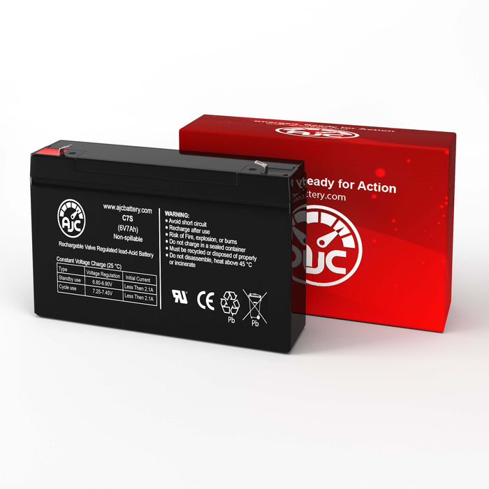 Portalac GS PE6V7.2F1 6V 7Ah Emergency Light Replacement Battery-2