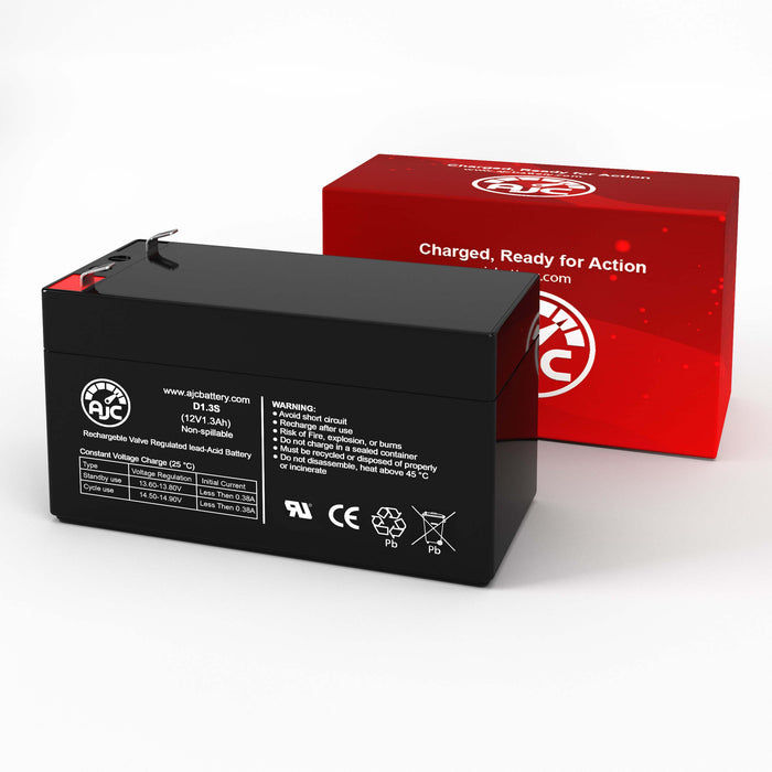 Napco GERBAT1.2 12V 1.3Ah Alarm Replacement Battery-2