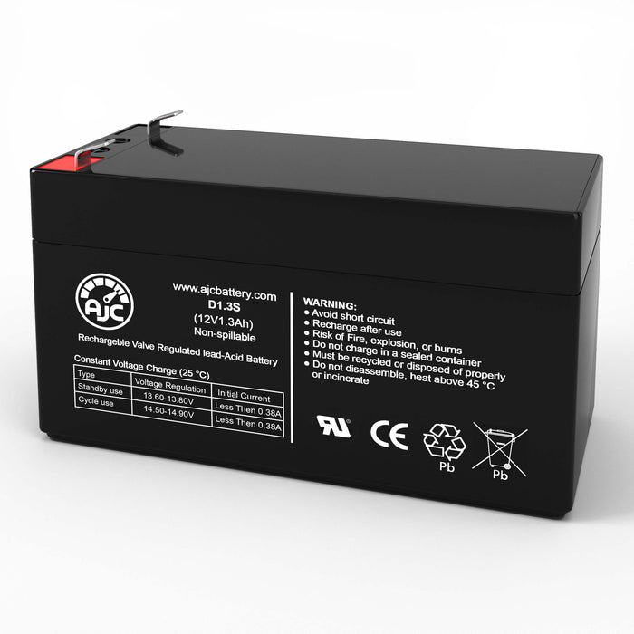 FirstPower FP1212 12V 1.3Ah Sealed Lead Acid Replacement Battery