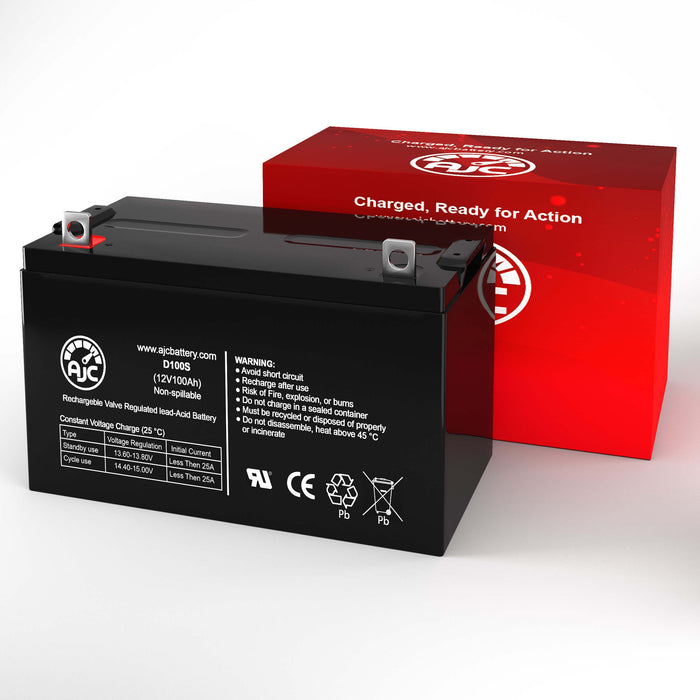 Bright Way Group BW 121000 Z Group 27 12V 100Ah Sealed Lead Acid Replacement Battery-2
