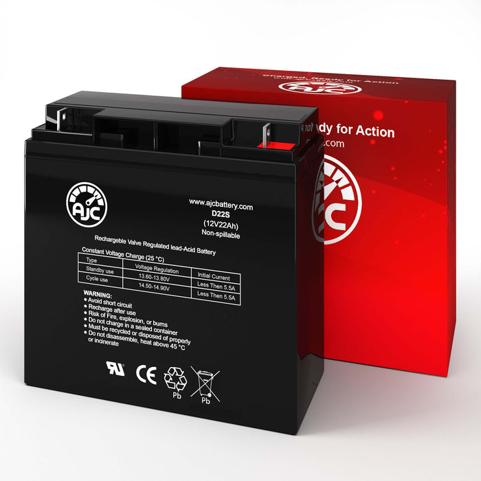 Portalac PE12V17B1 12V 22Ah Emergency Light Replacement Battery-2