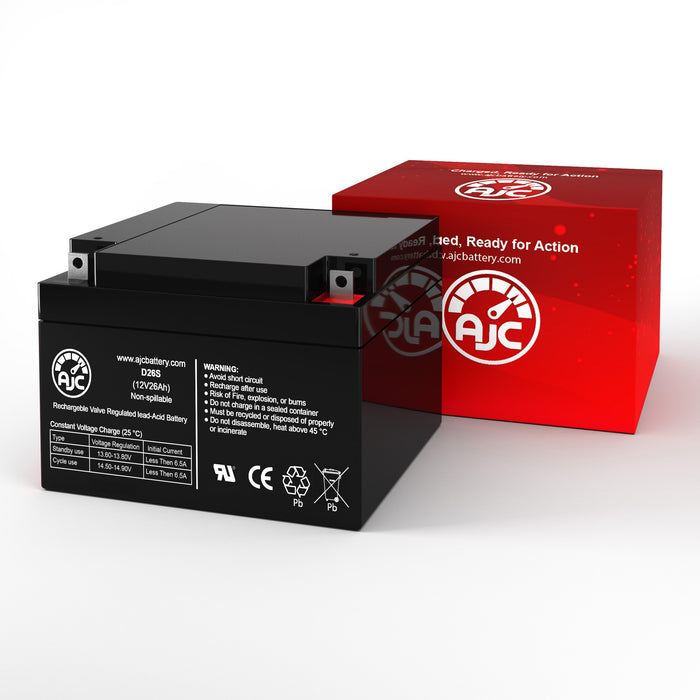 Portalac PE2412 12V 26Ah Emergency Light Replacement Battery-2