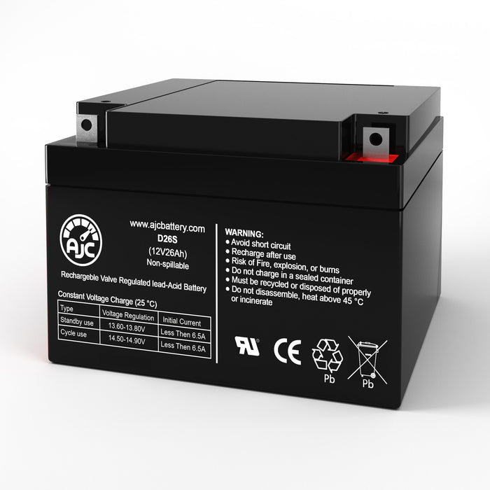 CSB GP2412 12V 26Ah Sealed Lead Acid Replacement Battery