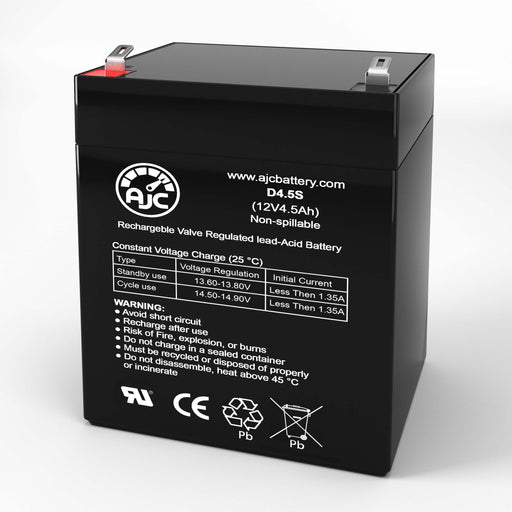 AJC Battery Brand Replacement for a JC-1240 12V 4.5Ah UPS Replacement Battery