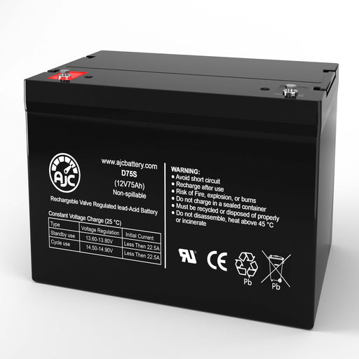 Portalac PX12550 12V 75Ah Emergency Light Replacement Battery