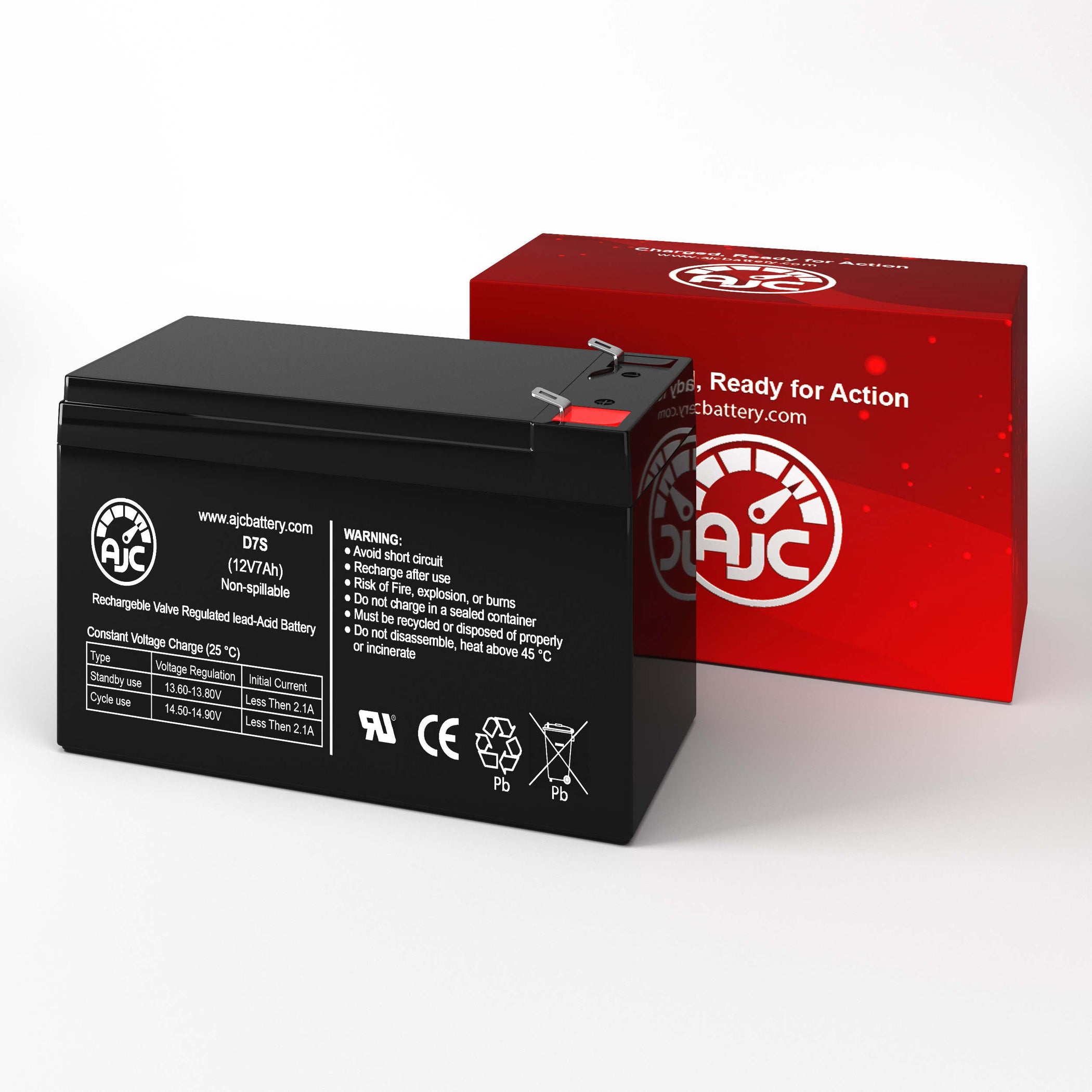 DIAMEC DM12-7 12V 7AH Batterie de remplacement d'acide de plomb scellé ...