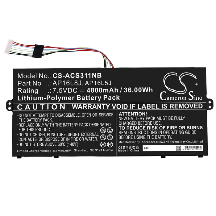 Acer Chromebook Spin 311 CP311-3H Chromebook Spin 311 CP311-3H-K Chromebook Spin 513 CP513-1H Chromebook Spin  Laptop and Notebook Replacement Battery