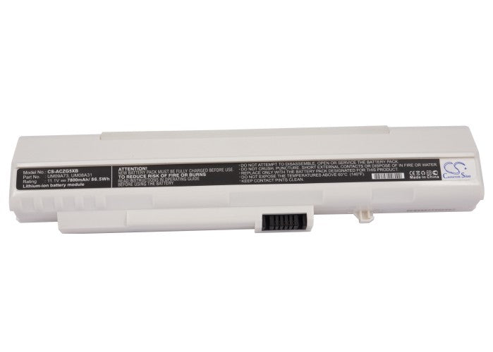 Acer Aspire One Aspire One 531H Aspire One 531H-1440 Aspire One 531H-1766 Aspire One 571 Aspire  7800mAh White Laptop and Notebook Replacement Battery-5
