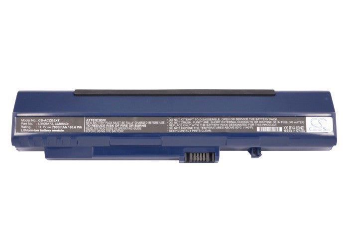 Gateway LT1000 LT1001 LT1001G LT1001J LT1004 LT1004U LT1005 LT-1005C LT1005U LT1008C 7800mAh Blue Laptop and Notebook Replacement Battery-5