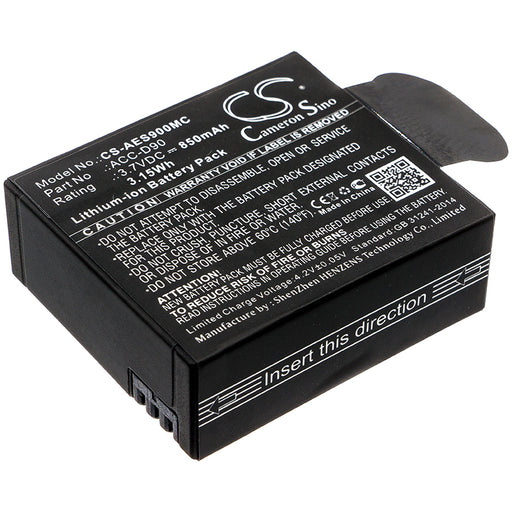 AEE D90 LyfeS72 LyfeSilver LyfeTitan S90 S91B Replacement Battery-main