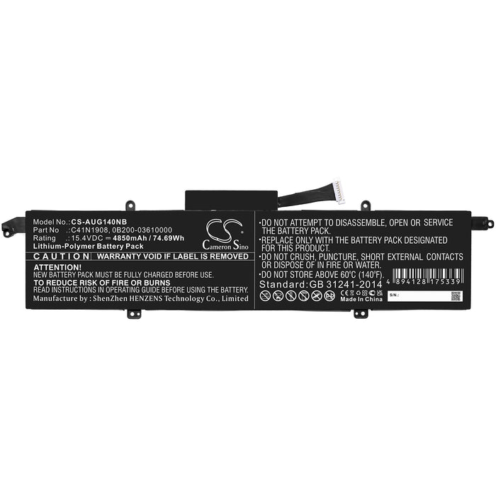 Asus UX535LH-BH74 UX535LH-BN002T UX535LH-BN033R UX535LH-BN128R ZenBook Pro 15 UX535LH ZenBook Pro 15 UX535LH-A Laptop and Notebook Replacement Battery-3
