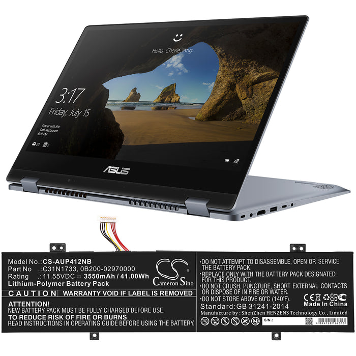 Asus TP412FA TP412FA-DB72T TP412FA-EC011T TP412FA-EC013T TP412FA-EC020T TP412FA-EC026T TP412FA-OS31T TP412FA-S Laptop and Notebook Replacement Battery-5