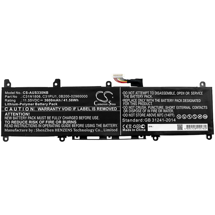 Asus adol 13 ADOL 13FA ADOL 13FN ADOL 13U ADOL13UN I330FN K330FA K330FN R330UN S330FA S330FN S330FN-EY001T S33 Laptop and Notebook Replacement Battery-3