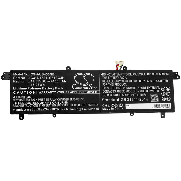 Asus UX3000XN UX392FA UX392FN-2B VivoBook 14 S433FL-EB072T VivoBook 14 S433FL-EB107T VivoBook 14 S433FL-EB180T Laptop and Notebook Replacement Battery-3