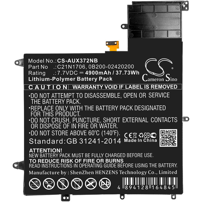 Asus UX370F UX370UA-0061A7500U UX370UA-C4058T UX370UA-C4059T UX370UA-C4060T UX370UA-C4118T UX370UA-C4124T UX37 Laptop and Notebook Replacement Battery-3