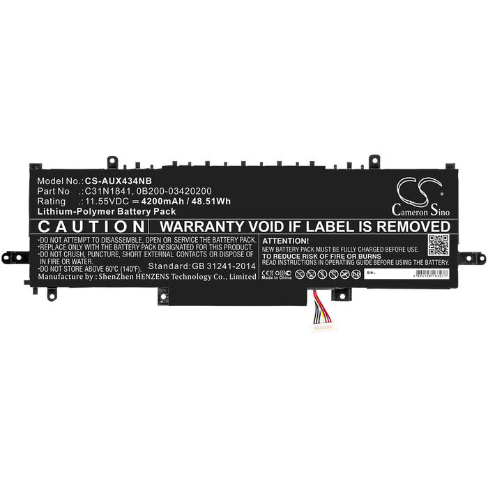 Asus UX334 UX334FL-0043B8565U UX334FL-0098W8565U UX334FL-30TH UX334FL-A3001T UX334FL-A4003T UX334FL-A4005T UX3 Laptop and Notebook Replacement Battery-3