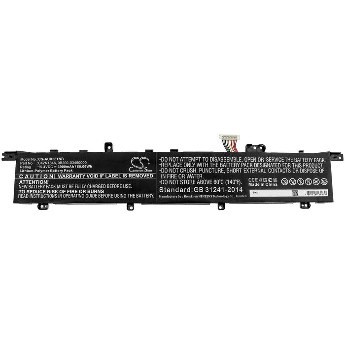 Asus UX581 UX581GV ZenBook Duo Pro UX581GV ZenBook Pro Duo UX581 ZenBook Pro Duo UX581GV ZenBook Pro Duo UX581 Laptop and Notebook Replacement Battery-3