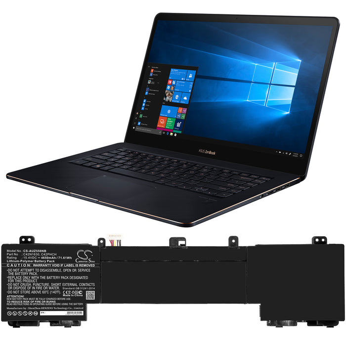Asus UX550VD UX550VD-1A UX550VD-1B UX550VE UX550VE-1A UX550VE-1B ZenBook Pro UX550 Zenbook Pro UX550VD Zenbook Laptop and Notebook Replacement Battery-5