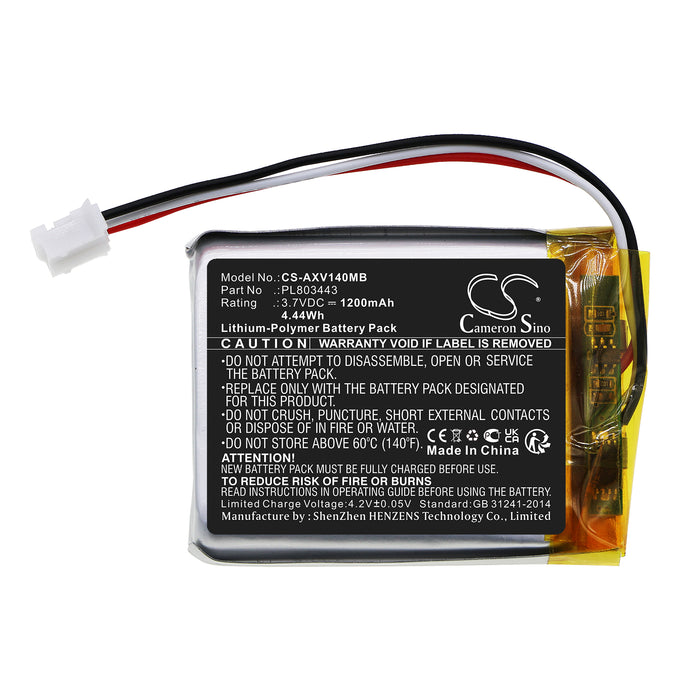 Axvue Video Monitor 140 1200mAh Baby Monitor Replacement Battery