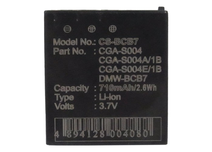 Panasonic DMC-FX2B DMC-FX2EBS DMC-FX2EG-S DMC-FX2S DMC-FX7 DMC-FX7A DMC-FX7B DMC-FX7EBS DMC-FX7EG DMC-FX7EG-A DMC-FX7EG-K D Camera Replacement Battery-5