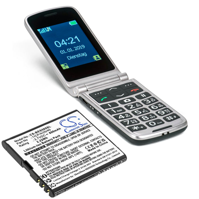 Bea-fon SL495 SL595 SL595 Plus Mobile Phone Replacement Battery-6