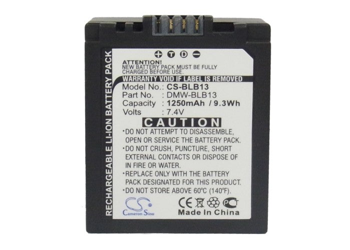 Panasonic Lumix DMC-G1 Lumix DMC-G1 SLR Lumix DMC-G10 Lumix DMC-G10K Lumix DMC-G1A Lumix DMC-G1K Lumix DMC-G1KEB-A Lumix DM Camera Replacement Battery-5