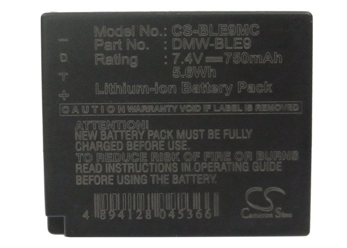 Panasonic Lumix DMC-GF6X Lumix DMC-DMC-S6K Lumix DMC-GF3 Lumix DMC-GF3C Lumix DMC-GF3CK Lumix DMC-GF3CR Lumix DMC-GF3CT Lum Camera Replacement Battery-5