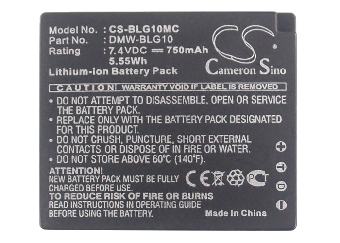 Panasonic Lumix DMC-GF3 Lumix DMC-GF3C Lumix DMC-GF3K Lumix DMC-GF3W Lumix DMC-GF5 Lumix DMC-GF6 Lumix DMC-GF6K Lumi 750mAh Camera Replacement Battery-5