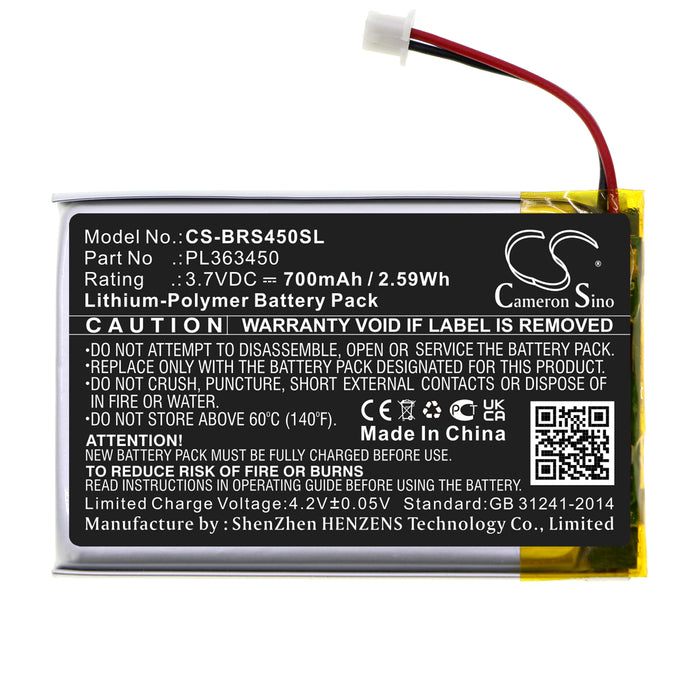 Batterie De Rechange 800 MAh Pour Casque Bluetooth BlueParrott S650-XT, B650-XT Et Jabra Evolve2 75