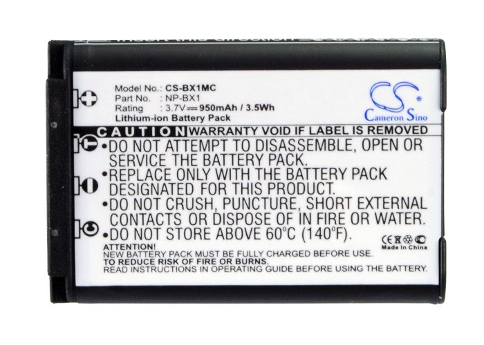 Sony Cyber-shot DSC-HX300 Cyber-shot DSC-HX50 Cyber-shot DSC-HX50V Cyber-shot DSC-HX50V B Cyber-shot DSC-HX50VB Cybe 950mAh Camera Replacement Battery-5