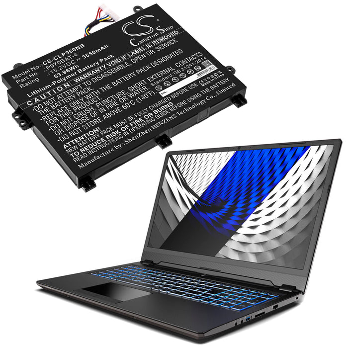 Mifcom SG6 i7 RTX 2060 P960RD SG6 i7 RTX 2070 SSD P960RF SG6 i7-GTX 1070 Premium 15.6 SG6 i7-GTX 1070 SSD 15.6 Laptop and Notebook Replacement Battery-6