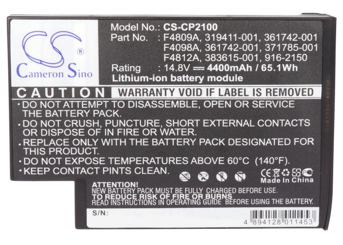 Compaq avilion ZE5634US-DU916U OmniBook XE4 Omnibook XE4000 OmniBook XE4100 OmniBook XE4100-F4641HC OmniBook X Laptop and Notebook Replacement Battery-5