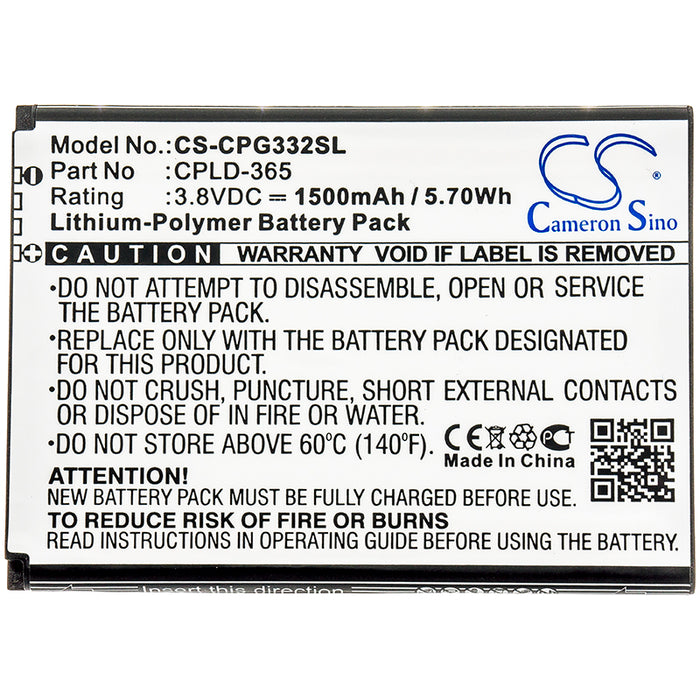 T-Mobile 3320A Rogue Mobile Phone Replacement Battery-3
