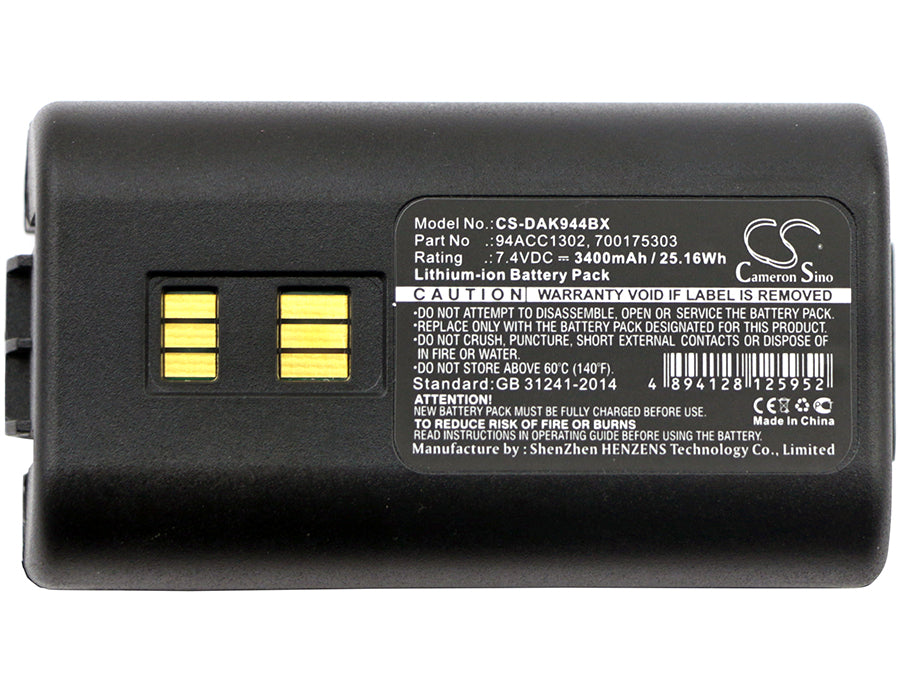 Datalogic 944501055 944501056 944501057 94 3400mAh Replacement Battery-3