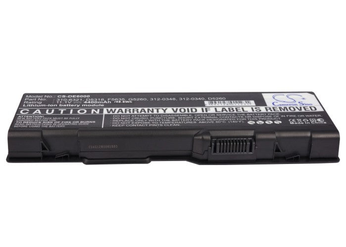 Dell Inspiron 6000 Inspiron 9200 Inspiron 9300 Inspiron 9400 Inspiron E1705 Inspiron M1505 Inspiron M1 4400mAh Laptop and Notebook Replacement Battery-5