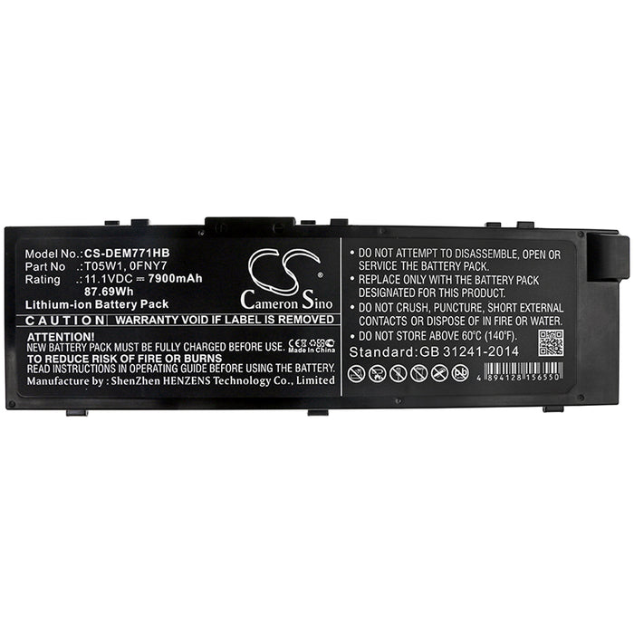Dell Precision 15 7000 Precision 15 7510 Precision 15 7520 Precision 15-7510 Precision 17 7000 Precisi 7900mAh Laptop and Notebook Replacement Battery-3