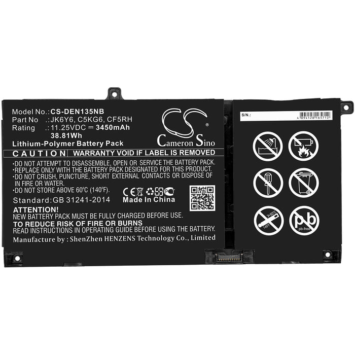 Dell Inspiron 13 5301 Inspiron 14 5406 2-in-1 Latitude 15 3510 New Inspiron 15 5000 Vostro 14 5402 Vostro 14 5 Laptop and Notebook Replacement Battery-3