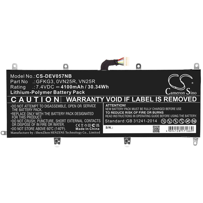 Dell Venue 10 Pro Venue 10 Pro 5056 4100mAh Laptop and Notebook Replacement Battery-3