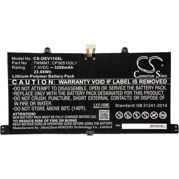 Dell CFC6C D1R74 Venue 11 Pro Keyboard Dock Tablet Replacement Battery-3