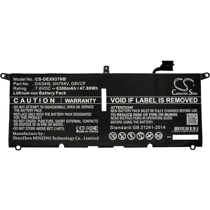 Dell XPS 13 2018 XPS 13 9370 XPS 13 9370 FHD i5 XPS 13-9370-D1605G XPS 13-9370-D1605S XPS 13-9370-D1705G XPS 1 Laptop and Notebook Replacement Battery-3