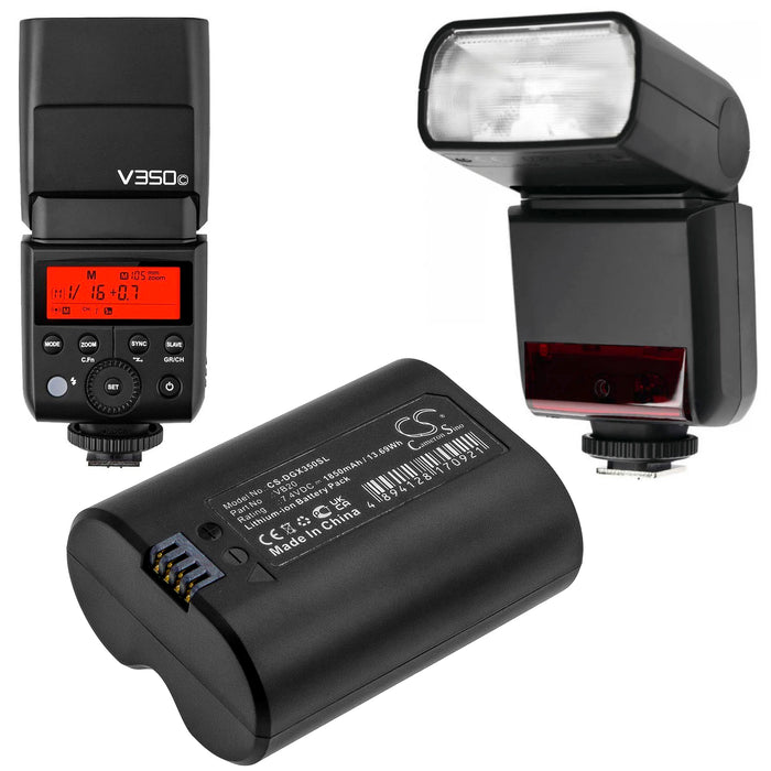 Godox V350 V350C V350F V350N V350O V350S TTL Zoom Lion Mini Flash Strobe  Lighting Replacement Battery