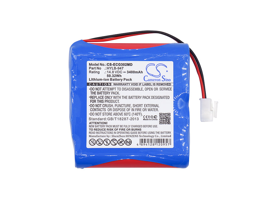 Biocare ECG-3010 ECG-3010 Digital 3-channel ECG 3400mAh Medical Replacement Battery-5