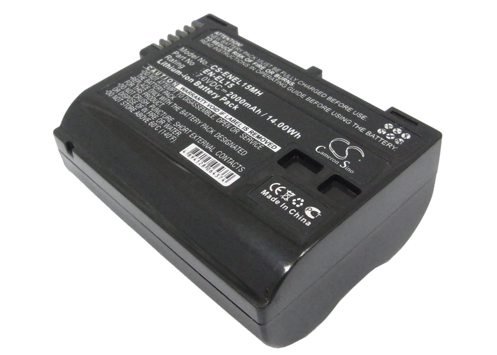 Nikon 1 V1 Coolpix D7000 D600 D610 D7000 D 2000mAh Replacement Battery-main