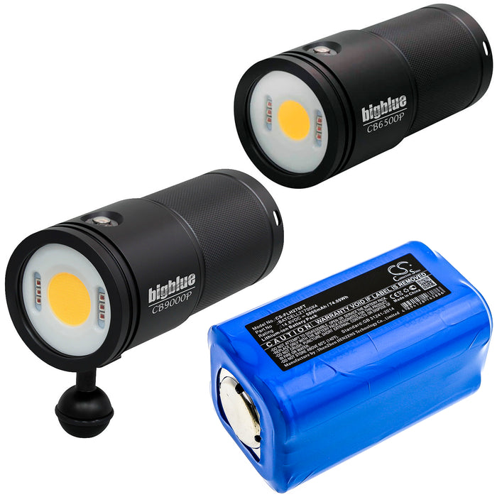 Bigblue CB6500P CB9000P Flashlight Replacement Battery-4