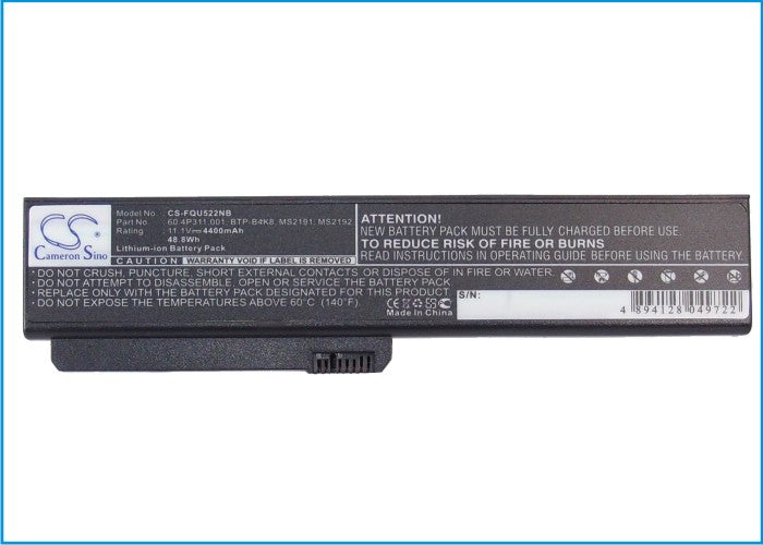 Fujitsu Amilo Pro Edition V3405 Amilo Pro Edition V3525 Amilo Pro Edition V3545 Amilo Pro V3205 Amilo Si1520 Laptop and Notebook Replacement Battery-5