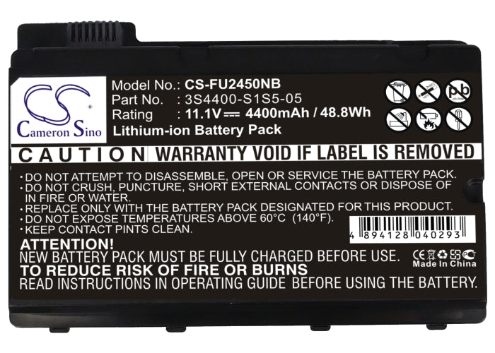 Fujitsu Amilo C7000 Amilo C7002 Amilo C7010 Amilo One Amilo Pi2450 Amilo Pi2530 Amilo Pi2550 Ami 4400mAh Black Laptop and Notebook Replacement Battery-5