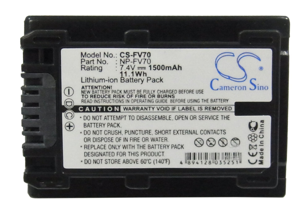 Sony DCR-DVD308E DCR-DVD650E DCR-HC48E DCR-SR200E DCR-SR55E DCR-SR78E DCR-SX53E HDR-CX116E HDR-CX130B HDR-CX130ER HDR-CX180 Camera Replacement Battery-5