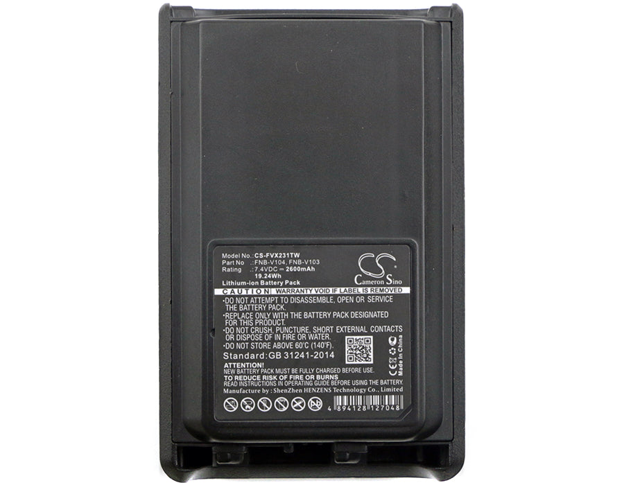 Yaesu VX230 VX-230 VX-231 VX231L VX-231L VX234 VX-234 2600mAh Two Way Radio Replacement Battery-5