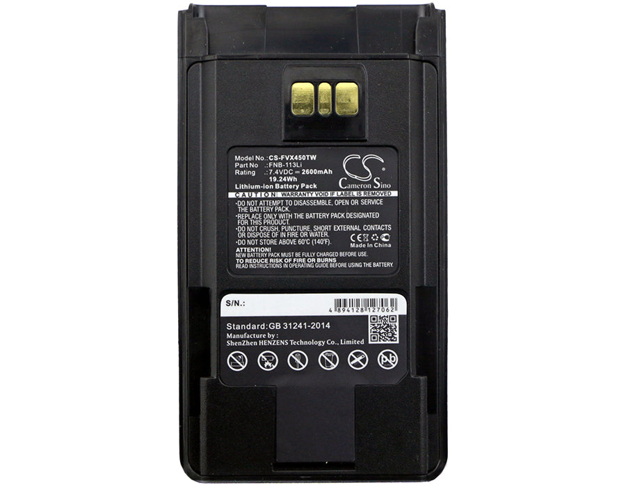 Vertex VX-450 VX-451 VX-454 VX-459 Two Way Radio Replacement Battery-5